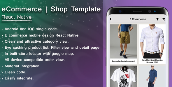 E-Commerce template | React Native - CodeCanyon Item for Sale