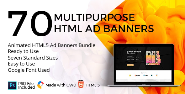 10 Animated HTML5 Ad Banners Bundle - CodeCanyon Item for Sale
