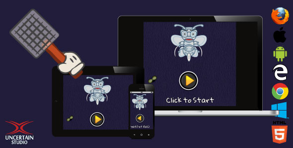 Fly Catcher - HTML5 Action Reflexes Game - CodeCanyon Item for Sale