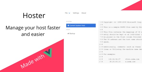 Hoster - Manage your hosts file faster and easier - CodeCanyon Item for Sale