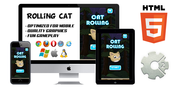 Rolling Cat HTML5 Game (CAPX) - CodeCanyon Item for Sale