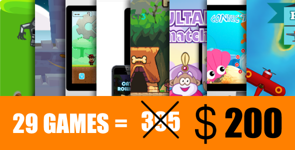 Mega Bundle 29 HTML5 Games (CAPX) - CodeCanyon Item for Sale
