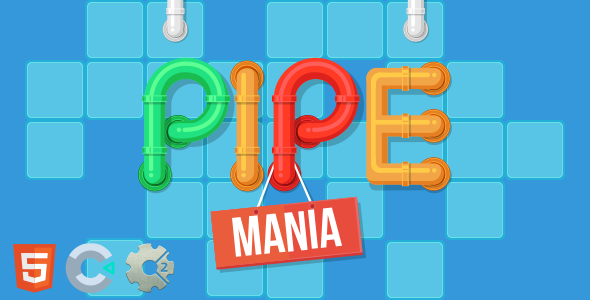 Pipe Mania - HTML5 Puzzle Game (Construct 2/3) - CodeCanyon Item for Sale