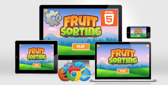 Fruit Sorting Game - HTML5 Educational Game - CAPX - CodeCanyon Item for Sale