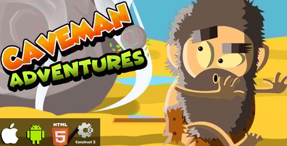 Caveman Adventures - HTML5 Game (CAPX) - CodeCanyon Item for Sale
