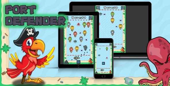 Port Defender - HTML5 Game (Construct 2-3) - CodeCanyon Item for Sale
