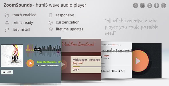 ZoomSounds - Neat HTML5 Audio Player with Waveform and Playlist - CodeCanyon Item for Sale