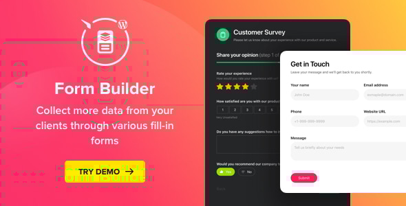 Form Builder - WordPress Form Builder - CodeCanyon Item for Sale