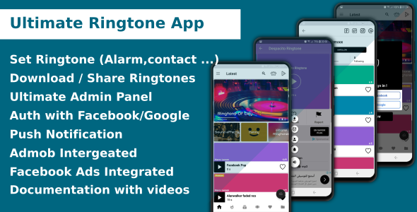 Ultimate Music and Ringtone App - CodeCanyon Item for Sale