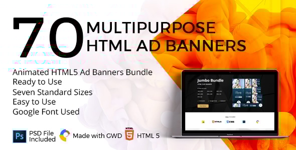 10 Animated HTML5 Ad Banners Bundle - CodeCanyon Item for Sale