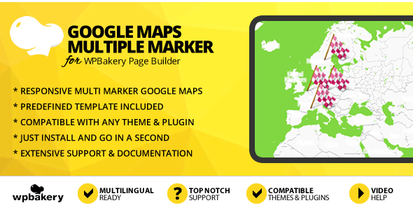 Google Maps With Multiple Markers Addon for WPBakery Page Builder - CodeCanyon Item for Sale