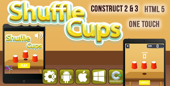 Shuffle Cups - HTML5 Game (CAPX) - CodeCanyon Item for Sale