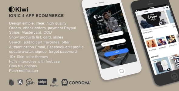 Kiwi - Ionic 4 eCommerce with Angular Firebase CMS - CodeCanyon Item for Sale