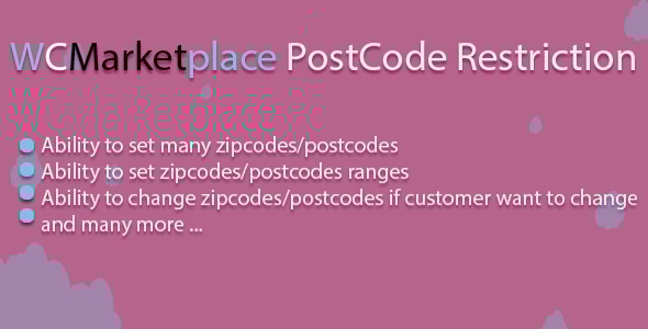 Wcmarketplace postcode restriction - CodeCanyon Item for Sale