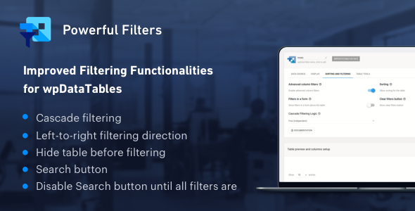 Powerful Filters for wpDataTables - Cascade Filter for WordPress Tables - CodeCanyon Item for Sale