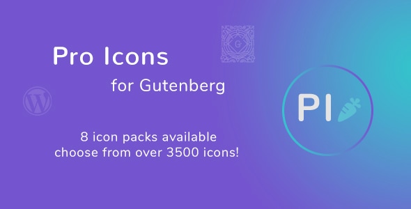 Pro Icons for Gutenberg WordPress Editor - CodeCanyon Item for Sale