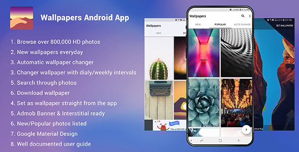 Wallpapers Android App - Admob Ready - CodeCanyon Item for Sale
