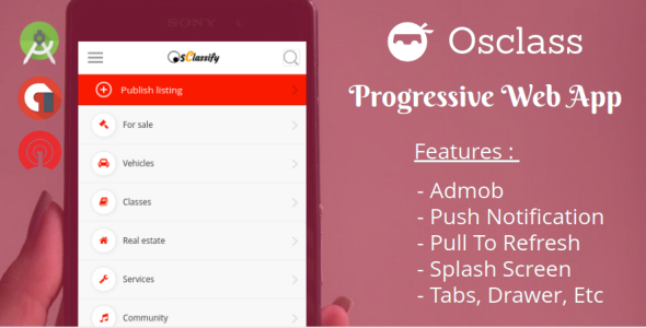 Osclass Android App - CodeCanyon Item for Sale