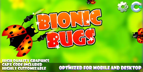 Bionic Bugs - (C2, C3, HTML5) Game. - CodeCanyon Item for Sale