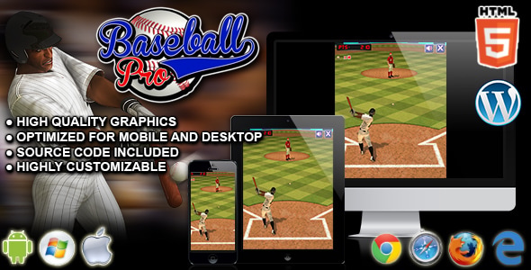 Baseball Pro - HTML5 Sport Game by codethislab | CodeCanyon