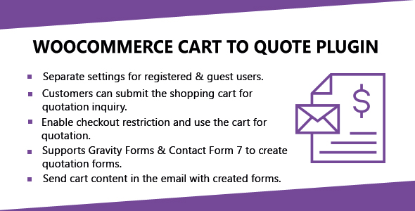WooCommerce Cart To Quote Plugin - CodeCanyon Item for Sale