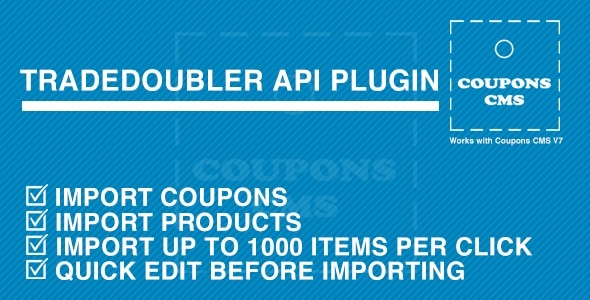 TradeDoubler Plugin for Coupons CMS - CodeCanyon Item for Sale