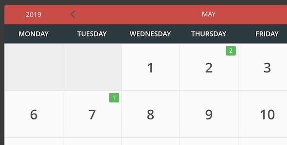 eCalendar - Responsive Events Calendar - CodeCanyon Item for Sale
