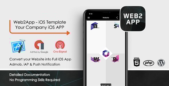 Web2App iOS App - Convert your Website to Mobile App - CodeCanyon Item for Sale