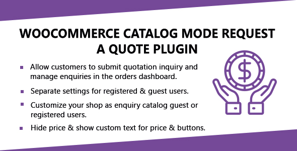 WooCommerce Catalog Mode Request A Quote Plugin - CodeCanyon Item for Sale