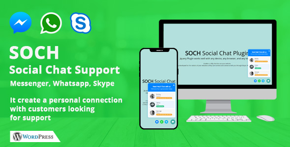 Soch - Social Chat Support for WordPress - CodeCanyon Item for Sale