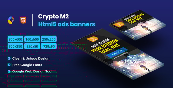 Crypto HTML5 Animate Banner Ads - GWD M2 - CodeCanyon Item for Sale