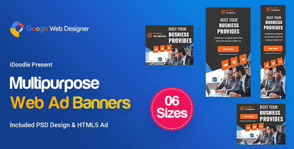 C10 - Multipurpose, Business, Startup Banners GWD & PSD - CodeCanyon Item for Sale