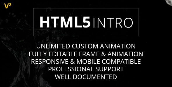 HTML5 INTRO - CodeCanyon Item for Sale
