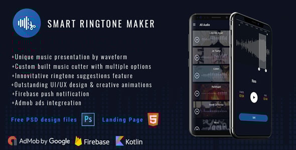 Smart Ringtone maker ( PSD files + Landing Page) - CodeCanyon Item for Sale