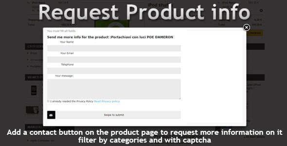 Prestashop Request Info (GDPR Compatible) - CodeCanyon Item for Sale