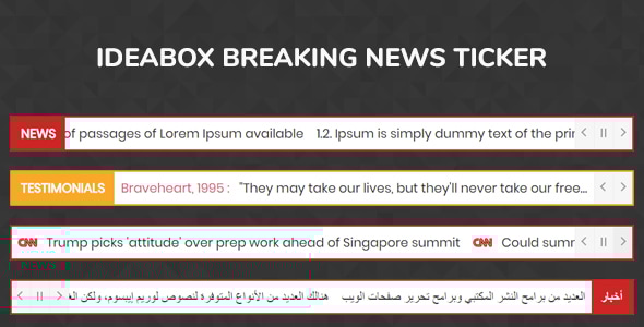 Ideabox Breaking News Ticker - jQuery Plugin - CodeCanyon Item for Sale