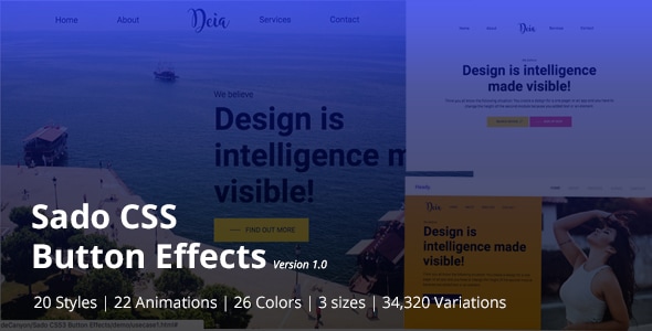 Sado CSS3 Button Effects Pack - CodeCanyon Item for Sale