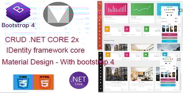 Material Dashboard - NET Core Admin Template + CRUD - CodeCanyon Item for Sale