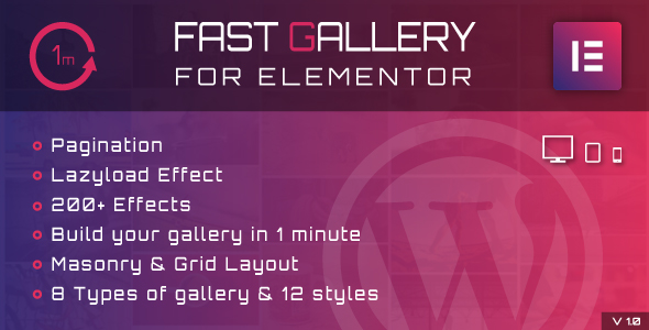 Fast Gallery for Elementor WordPress Plugin - CodeCanyon Item for Sale