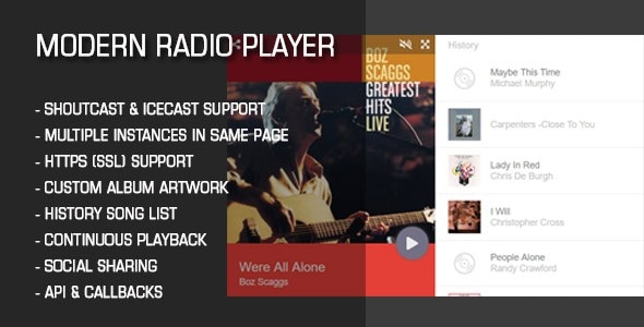 Modern Radio Player - CodeCanyon Item for Sale