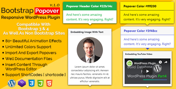 Bootstrap Popover - Responsive WordPress Plugin - CodeCanyon Item for Sale