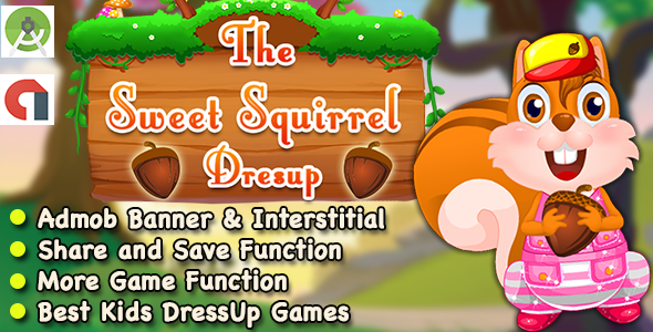 Squirrel DressUp Game For Kids + Ready For Publish + Android - CodeCanyon Item for Sale