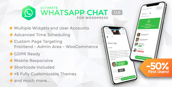 Ultimate WhatsApp Chat - WordPress WhatsApp Chat Support Plugin - CodeCanyon Item for Sale