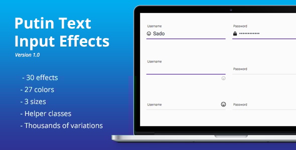 Putin Text Input Effects - CodeCanyon Item for Sale
