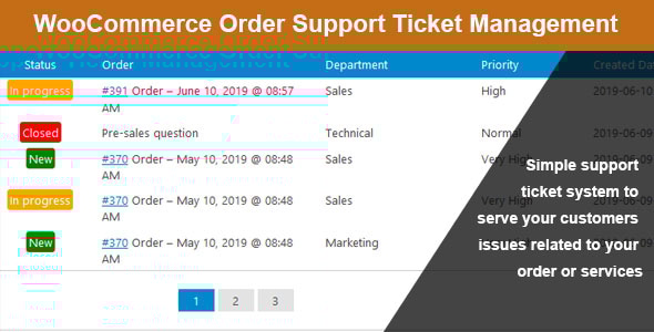 WooCommerce Order Support Ticket Management - CodeCanyon Item for Sale