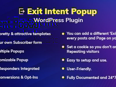 Exit Intent Popup WordPress Plugin by kamleshyadav | CodeCanyon