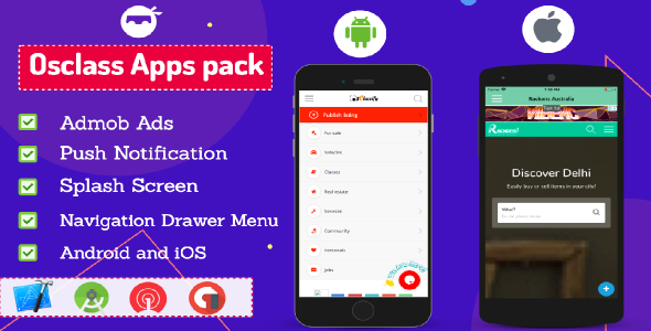 Osclass Android and iOS App Pack - CodeCanyon Item for Sale