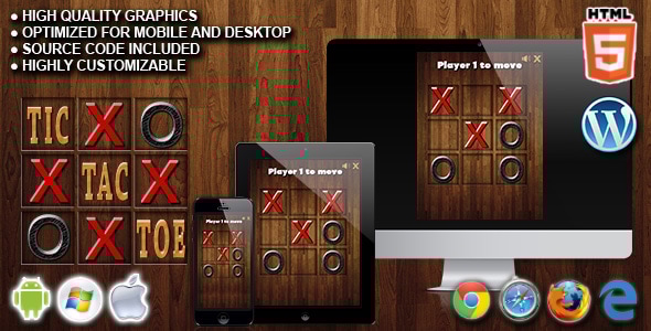 Tic Tac Toe - HTML5 Game - CodeCanyon Item for Sale