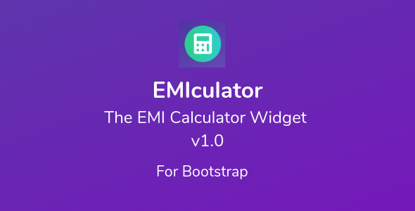 EMIculator - The EMI Calculator Widget - CodeCanyon Item for Sale