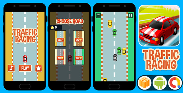 Traffic Racing ( BBDOC Buildbox 2.2.8 Project ) + Android Code with Admob - CodeCanyon Item for Sale